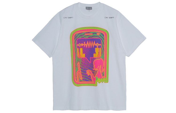 Cav Empt Unisex Dual Graphic Print White T-Shirt CES17T03