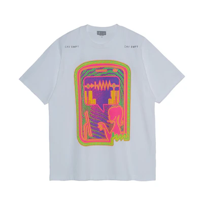 Cav Empt Unisex Dual Graphic Print White T-Shirt CES17T03