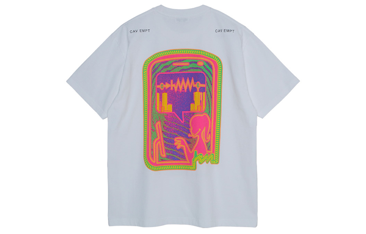 Lookbook Cav Empt Kaos Unisex Putih Motif Grafis Dual. CES17T03