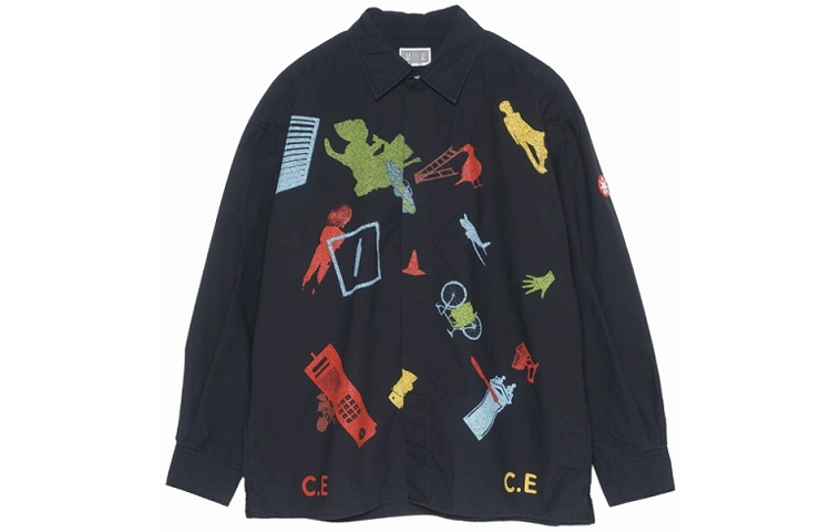 Cav Empt Unisex Graphic Print Long Sleeve Shirt Black CES16SH02
