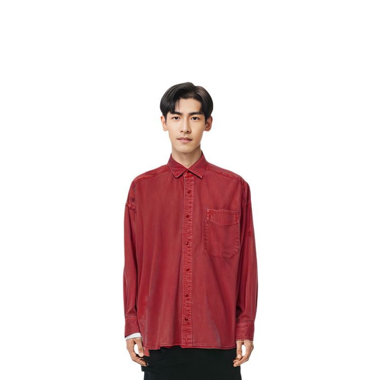 Details for Cav Empt Unisex Kemeja Denim Lengan Panjang Model Longgar. CES15SH01