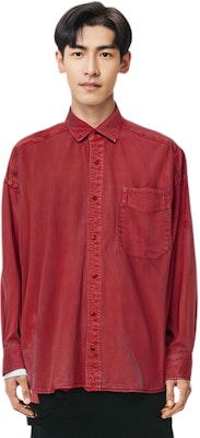 Cav Empt Unisex Loose Fit Long Sleeve Denim Shirt. CES15SH01 Details for Cav Empt Unisex Loose Fit Long Sleeve Denim Shirt. CES15SH01