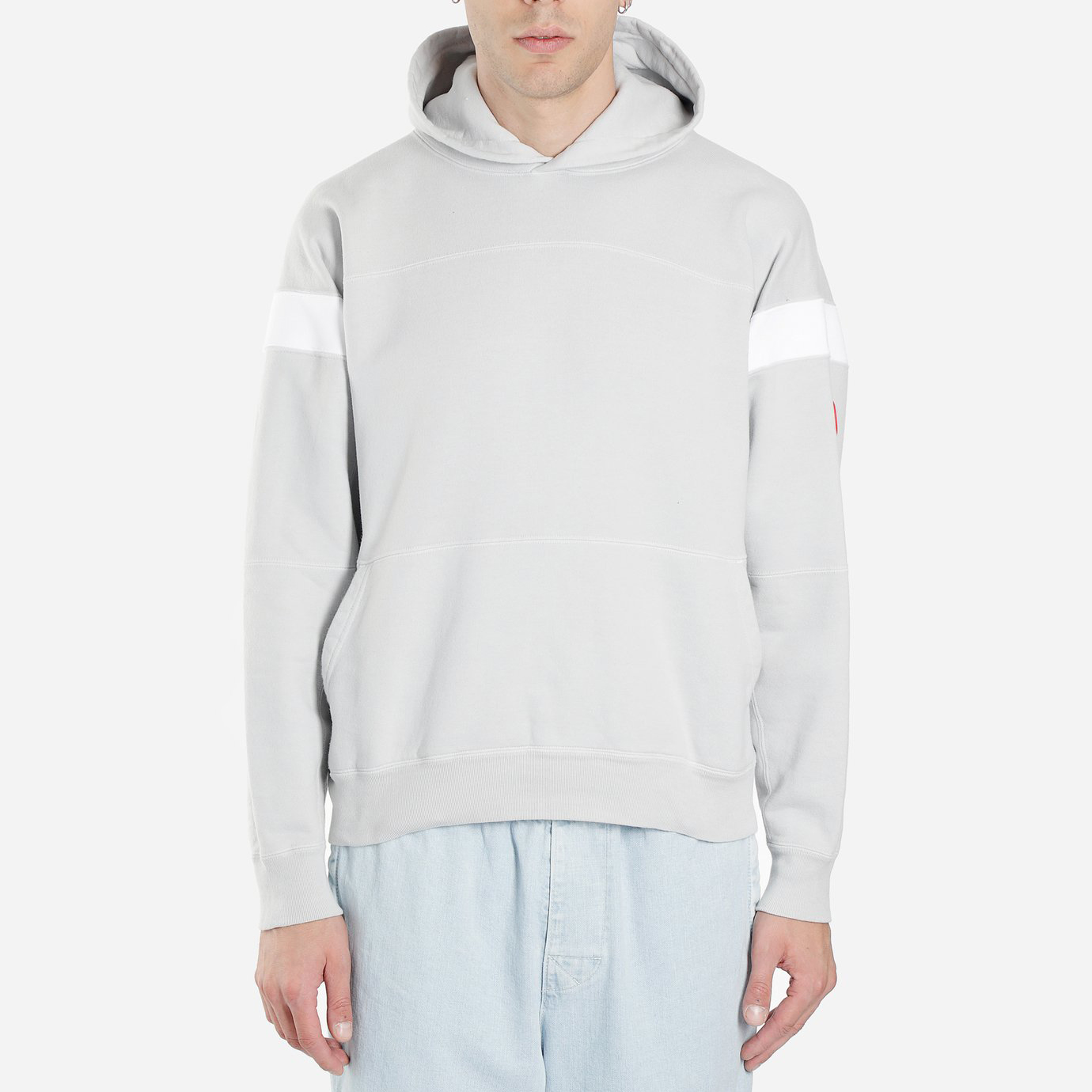 Shop Cav Empt Unisex Overdye Panel Heavy Pullover Hoodie Gray CES16CS16