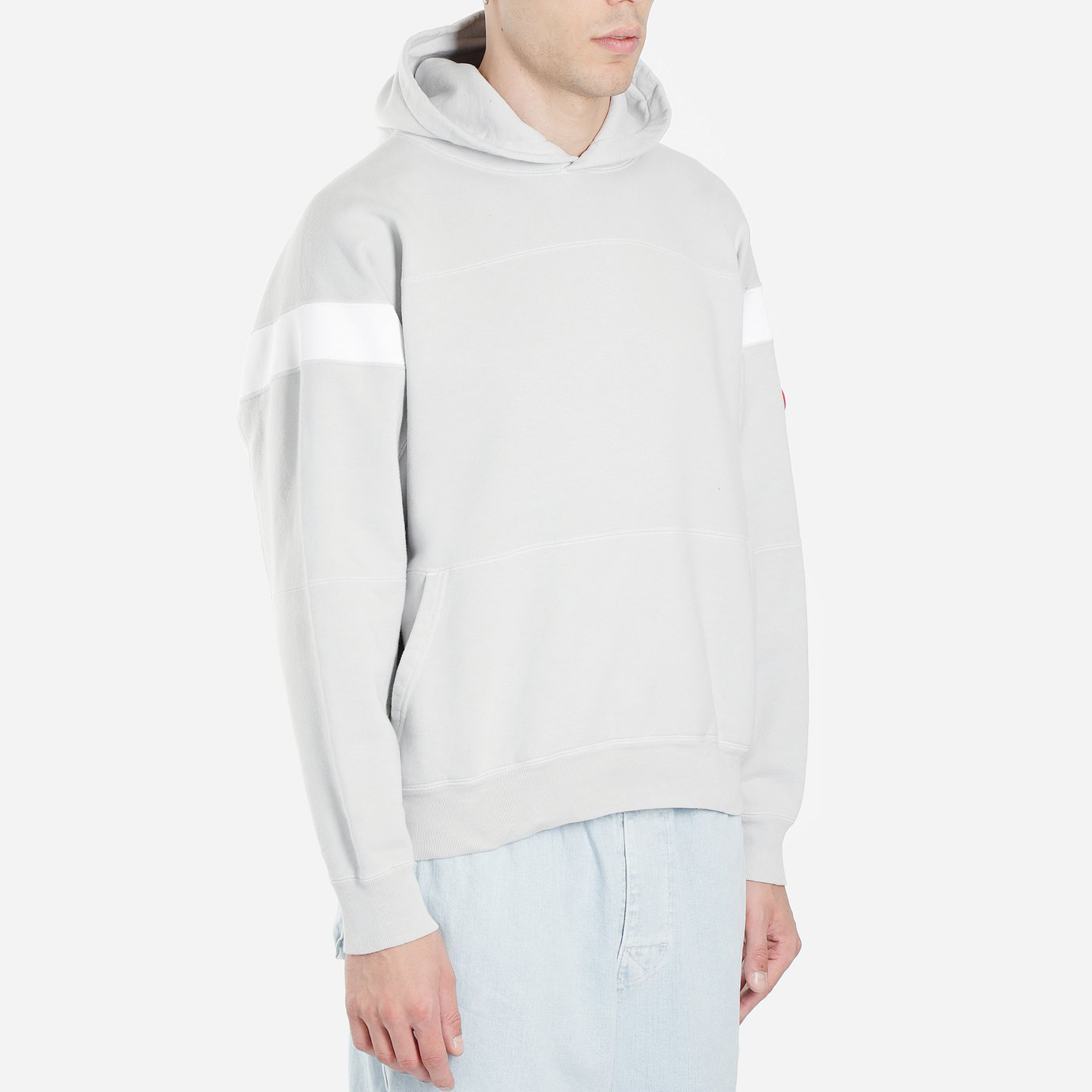 Details for Cav Empt Unisex Overdye Panel Heavy Pullover Hoodie Gray CES16CS16