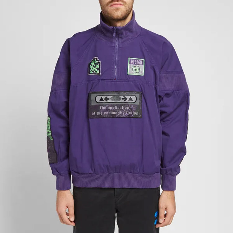 Shop Cav Empt 男女款紫色半拉鍊套頭外套 CES16JK23