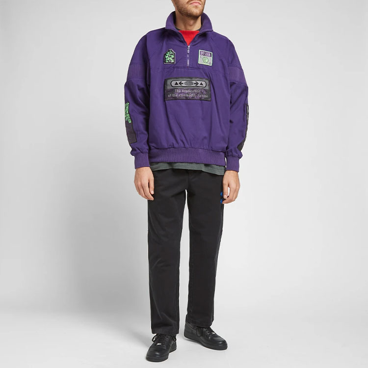 Details for Cav Empt 男女款紫色半拉鍊套頭外套 CES16JK23