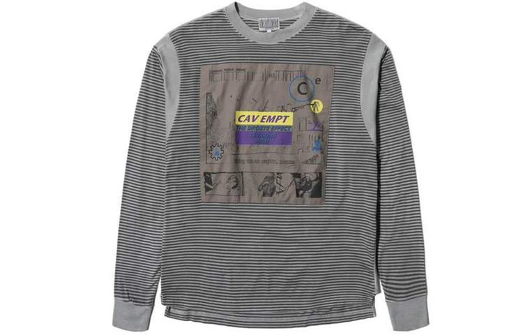 Cav Empt Unisex Taking Hold Striped Long Sleeve T-Shirt CES15LT06