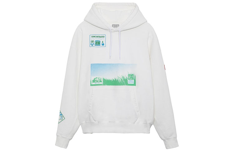 Cav Empt White Chest Print Long Sleeve Hoodie Unisex CES20CS06