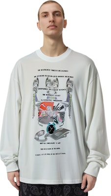 Cav Empt White Unisex Crewneck Sweatshirt CES18LT03_WHITE Details for Cav Empt White Unisex Crewneck Sweatshirt CES18LT03_WHITE
