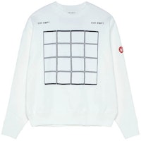 Cav Empt Window Pattern Plaid Unisex Sweatshirt White CES18CS01 Cav Empt Window Pattern Plaid Unisex Sweatshirt White CES18CS01