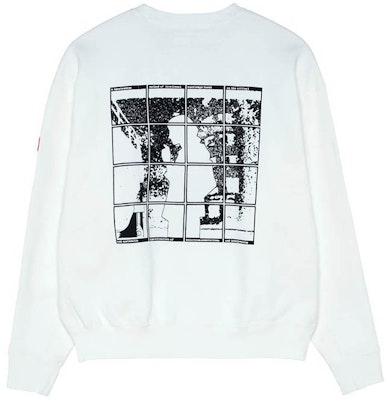 Cav Empt Window Pattern Plaid Unisex Sweatshirt White CES18CS01 Lookbook Cav Empt Window Pattern Plaid Unisex Sweatshirt White CES18CS01