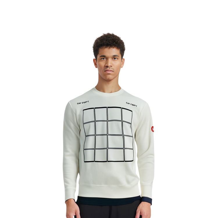 Details for Sudadera Unisex Blanca Cav Empt Window Pattern Plaid CES18CS01