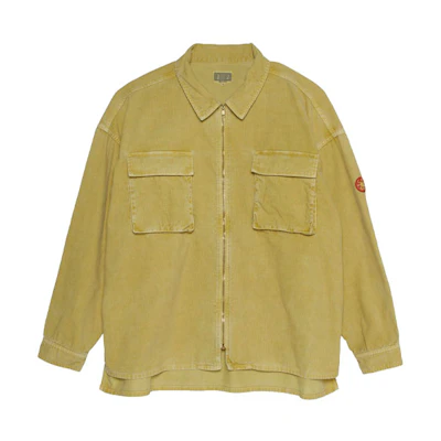Cav Empt Yellow Corduroy Zip Shirt Jacket for Men TBD-CE-1128-01