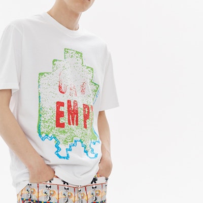 Cav Empt ZIGGURAT Stamp Graphic Unisex White T-Shirt CES17T06 Shop Cav Empt ZIGGURAT Stamp Graphic Unisex White T-Shirt CES17T06