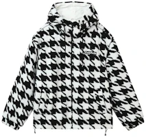 CDG Play All-Over Print Casual Hoodie Jacket Black White Checkered 13070231 CDG Play All-Over Print Casual Hoodie Jacket Black White Checkered 13070231