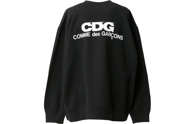 CDG Play Black Simple Back Letter Print Long Sleeve Sweatshirt SZ-T055-051-1
