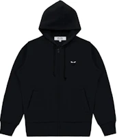 CDG Play Black Zip Hoodie with Logo AX-T254-051-1 CDG Play Black Zip Hoodie with Logo AX-T254-051-1