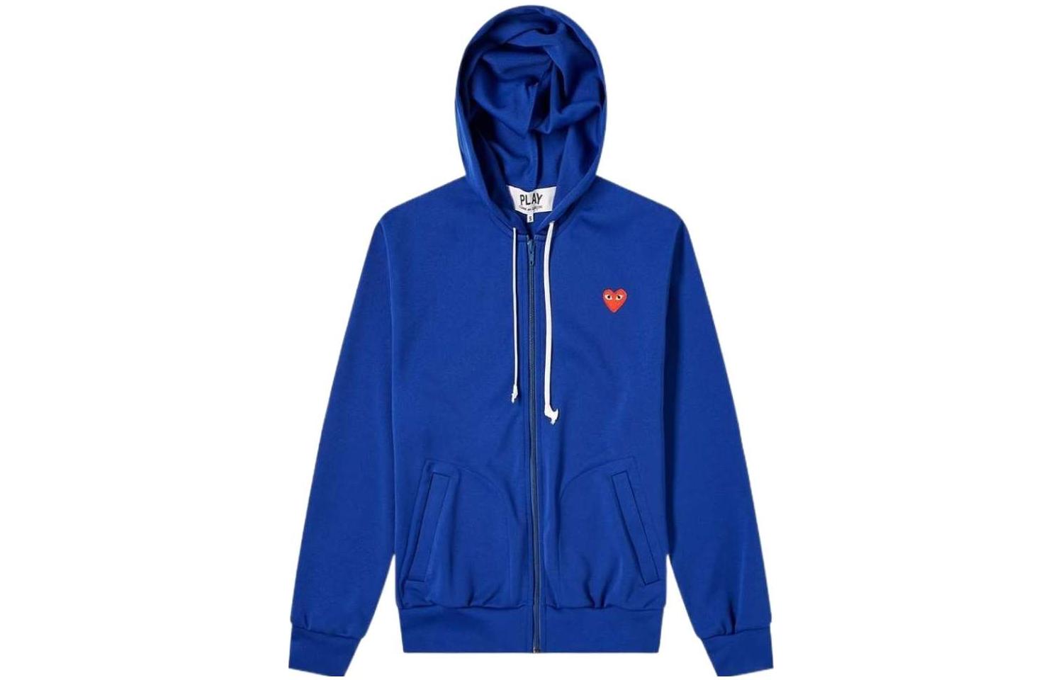 CDG Play Blue Solid Graphic Sweatshirt . P1T172-02