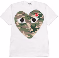 CDG Play Camo Big Heart Graphic Tee White AZ-T242-051-1 CDG Play Camo Big Heart Graphic Tee White AZ-T242-051-1