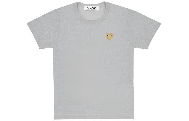 CDG Play Gold Heart T-Shirt Grey AZ-T216-051-3