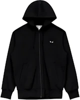 CDG Play Logo Black Zip-Up Hoodie Jacket P1-T254-1 CDG Play Logo Black Zip-Up Hoodie Jacket P1-T254-1