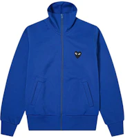 CDG Play Navy Blue Unisex Zip-Up Jacket Casual Outerwear. P1T255 CDG Play Navy Blue Unisex Zip-Up Jacket Casual Outerwear. P1T255