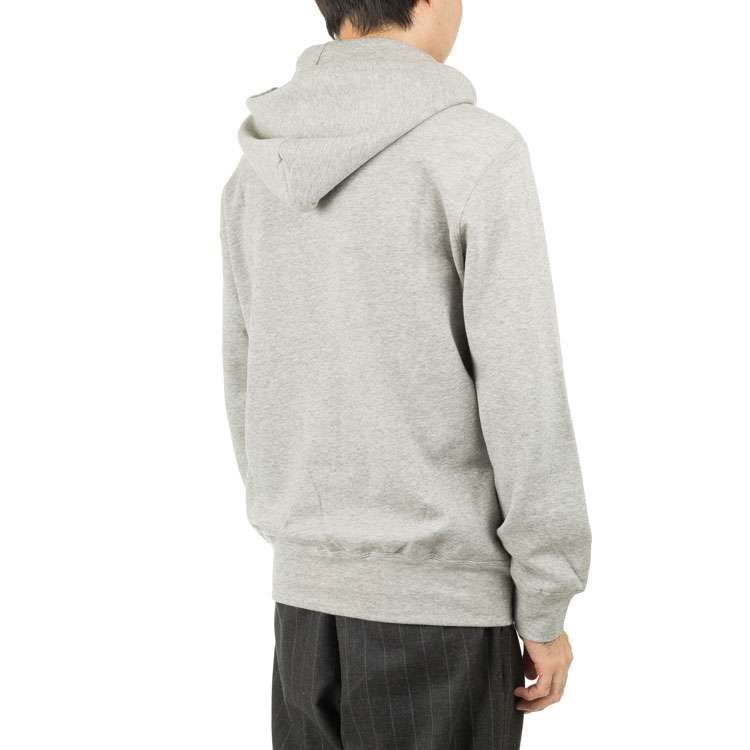 Shop CDG Play Red Heart Logo Hoodie Gray Menswear by Comme des Garçons. AZ-T170-051-1
