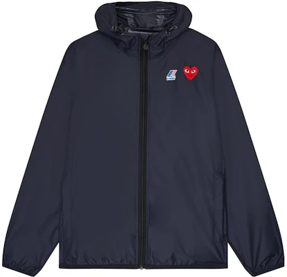 꼼데가르송 플레이 솔리드 컬러 집업 후드 자켓 네이비 블루 P1-J501-1 Buy 꼼데가르송 플레이 솔리드 컬러 집업 후드 자켓 네이비 블루 P1-J501-1