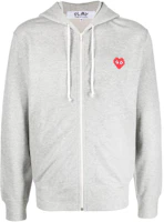 CDG Play SS23 Logo Print Zip-Up Hoodie . P1-T326-1 CDG Play SS23 Logo Print Zip-Up Hoodie . P1-T326-1