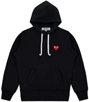 CDG Play SS24 Heart Logo Hoodie Unisex Black AX-T174-051-BLACK CDG Play SS24 Heart Logo Hoodie Unisex Black AX-T174-051-BLACK