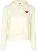 CDG Play Yellow Heart Logo Pullover Hoodie P1T173IV-ORY CDG Play Yellow Heart Logo Pullover Hoodie P1T173IV-ORY
