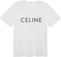CELINE 23SS White Star Studded Cotton Knit Oversized T-Shirt 2X47F671Q-01OB CELINE 23SS White Star Studded Cotton Knit Oversized T-Shirt 2X47F671Q-01OB