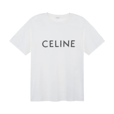 CELINE 23SS White Star Studded Cotton Knit Oversized T-Shirt 2X47F671Q-01OB