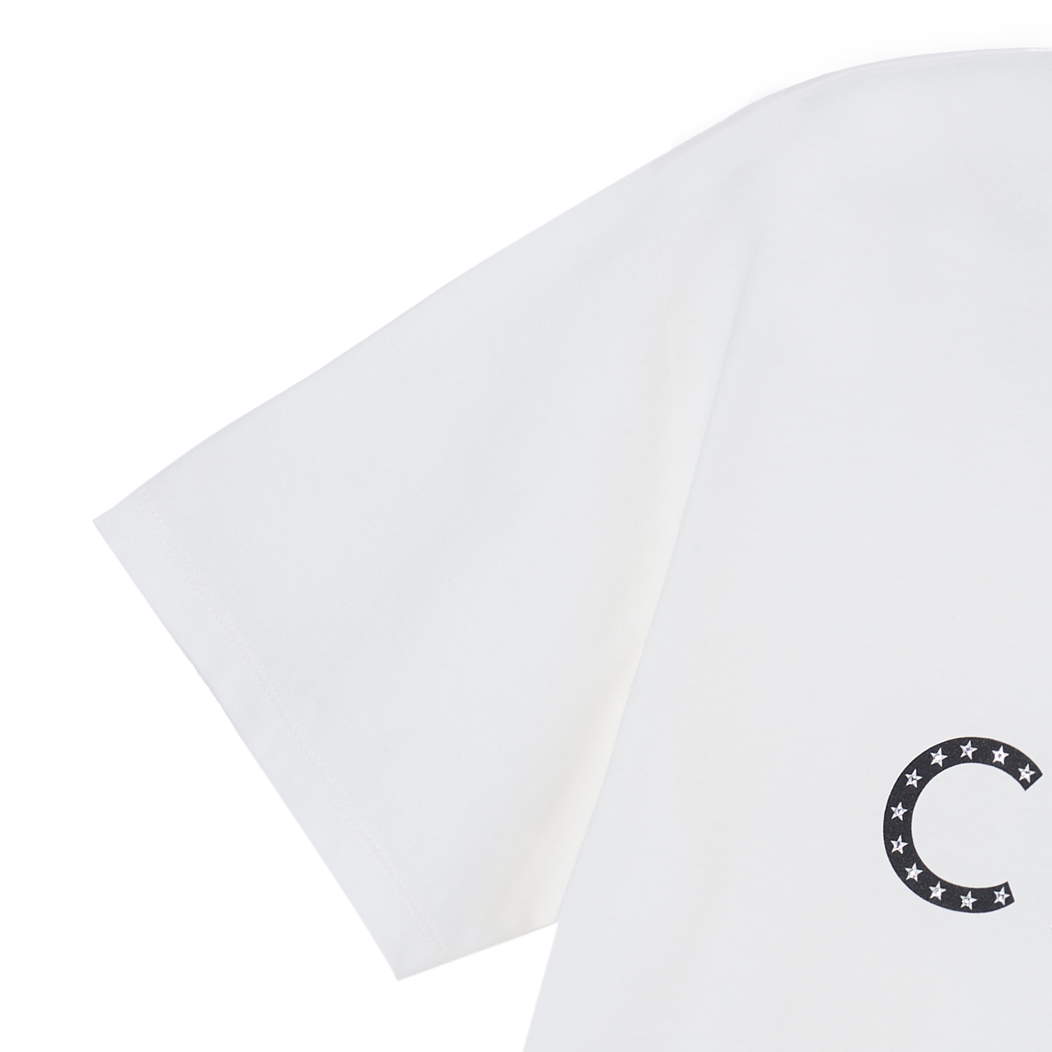 Details for 赛琳 23SS 白色星星铆钉宽松款棉质针织T恤 2X47F671Q-01OB