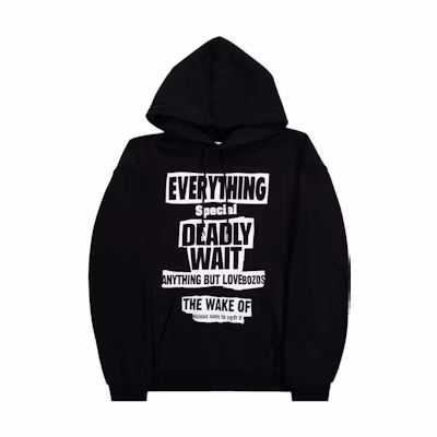 CELINE Alphabet Print Hooded Sweatshirt Black. 2Y99D670Q-38AW