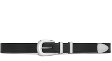 CELINE Black Calfskin Leather Belt with Buckle Decoration 2.5CM. 45BBX3AJG38SI CELINE Black Calfskin Leather Belt with Buckle Decoration 2.5CM. 45BBX3AJG38SI