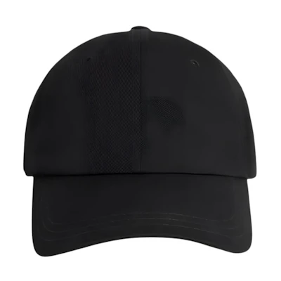CELINE Black Cotton Baseball Cap with Embroidered Letter Logo. 2AU4K234X38NO