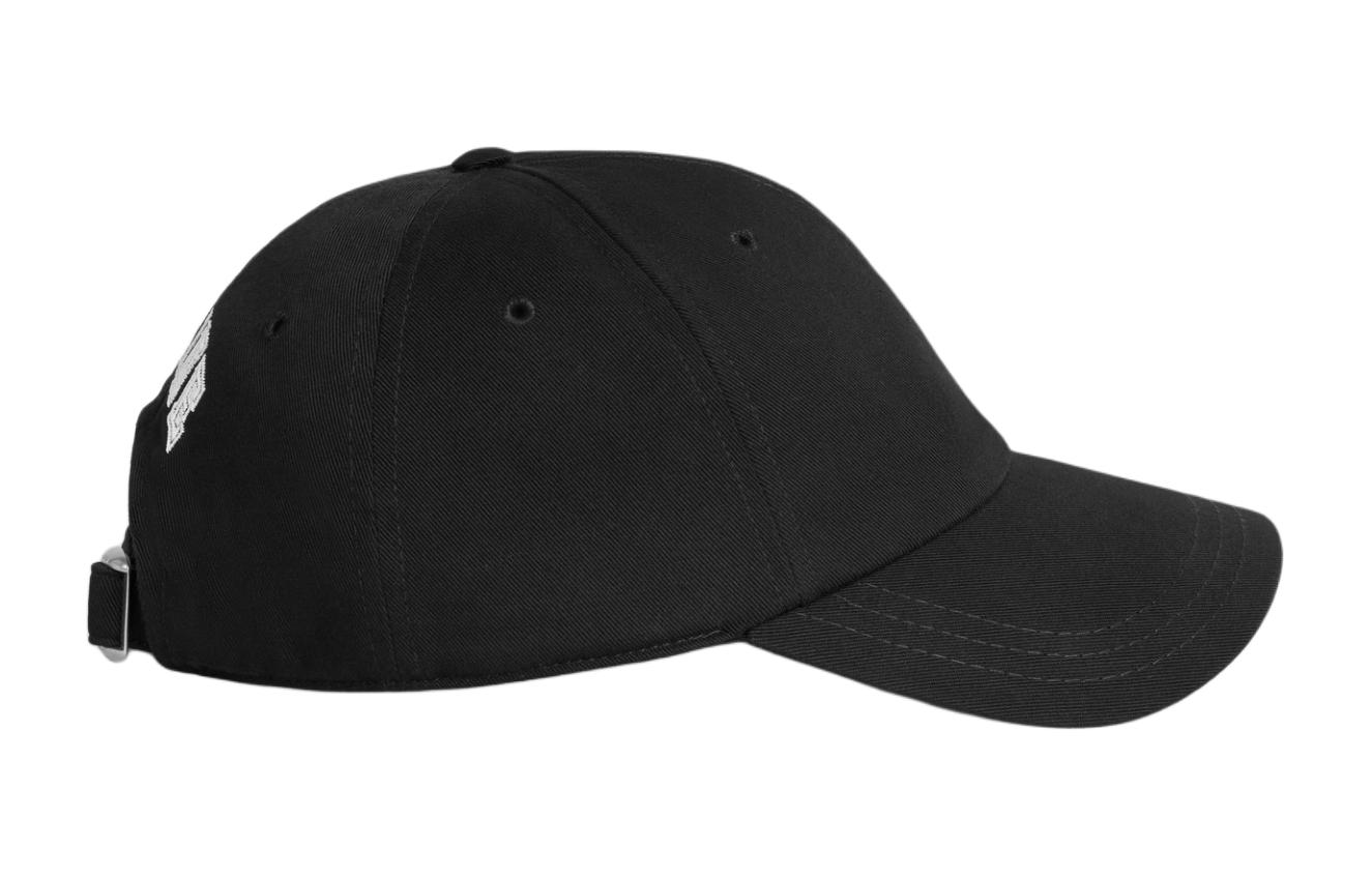 Shop CELINE 黑色棉质刺绣字母标志棒球帽 2AU4K234X38NO