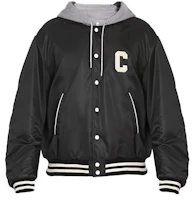 CELINE Black Denim Jacket with Hood and Logo. 2W15A227R-38NO CELINE Black Denim Jacket with Hood and Logo. 2W15A227R-38NO