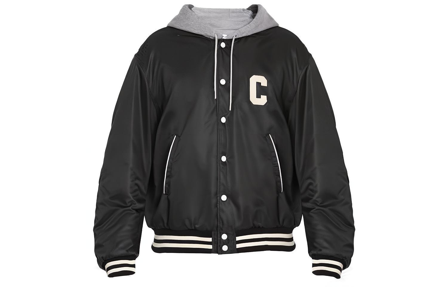 Order CELINE  Black Denim Jacket with Hood and Logo. 2W15A227R-38NO