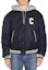 Shop CELINE Black Denim Jacket with Hood and Logo. 2W15A227R-38NO