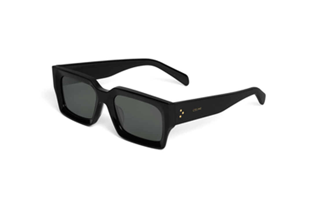 CELINE  Black Irregular Logo Detail Sunglasses 4S280CPLB38NO