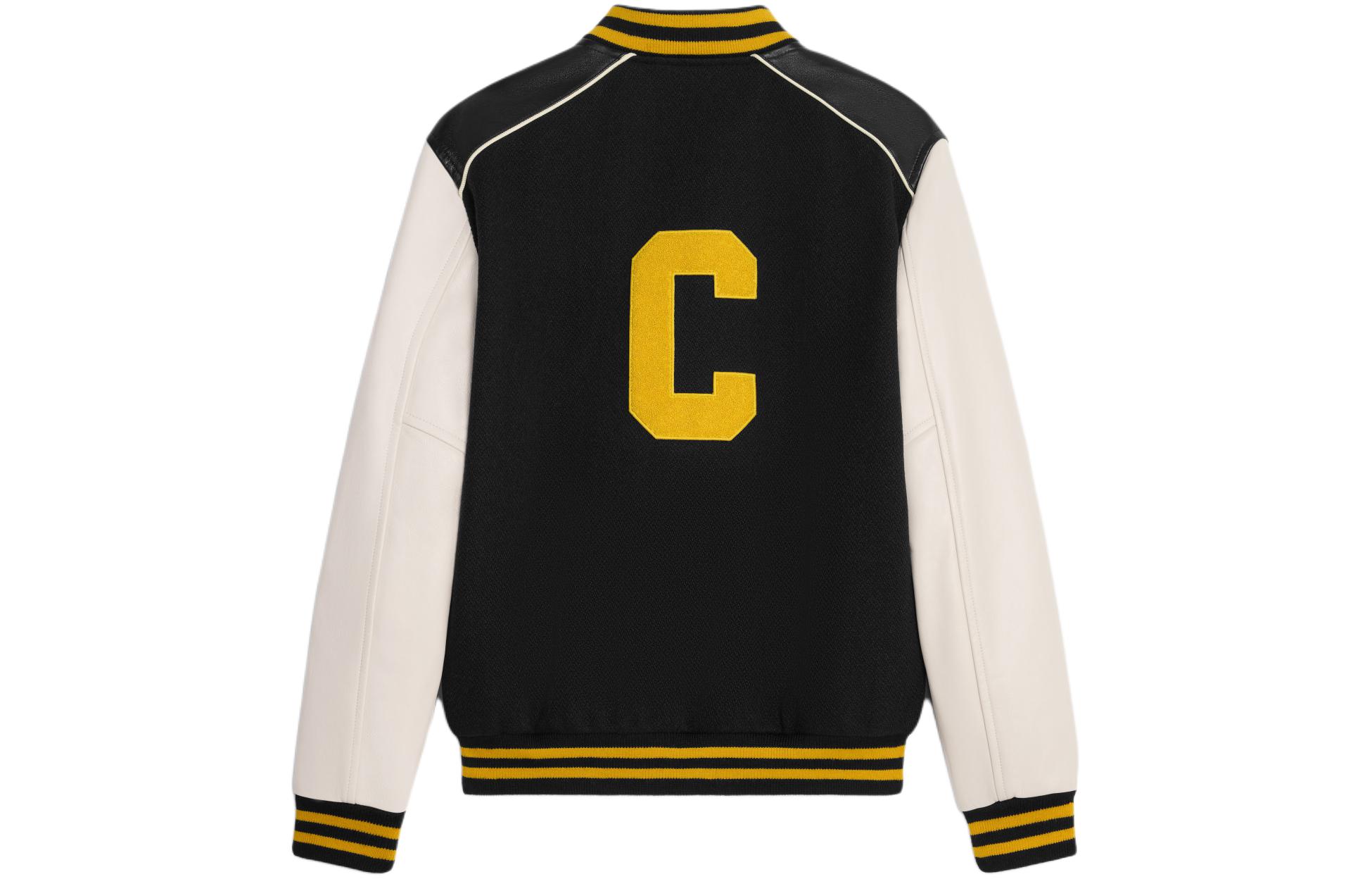 CELINE  Black Letter Striped Patch Long Sleeve Varsity Jacket 2V56D896C-39NJ 圖 3