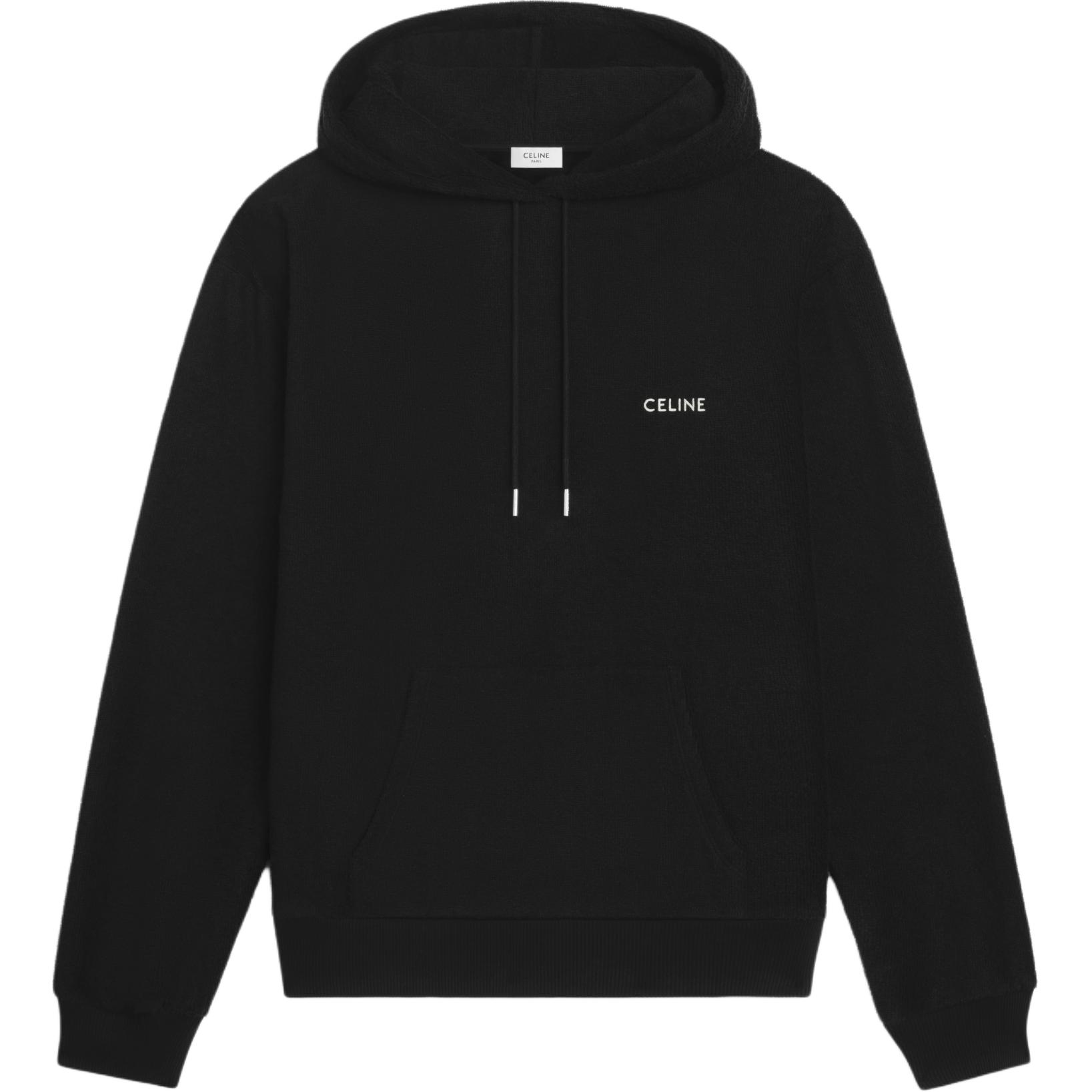 CELINE  Black Logo Embroidered Hoodie. 2Y37G372Y-38AW 圖 2