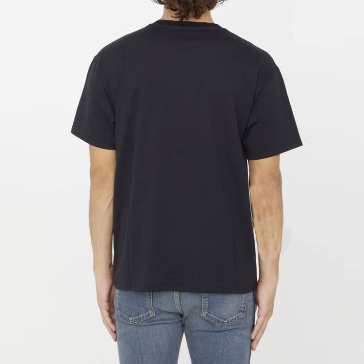 Shop CELINE 黑色标志印花休闲圆领T恤 2X24J671Q-38XC