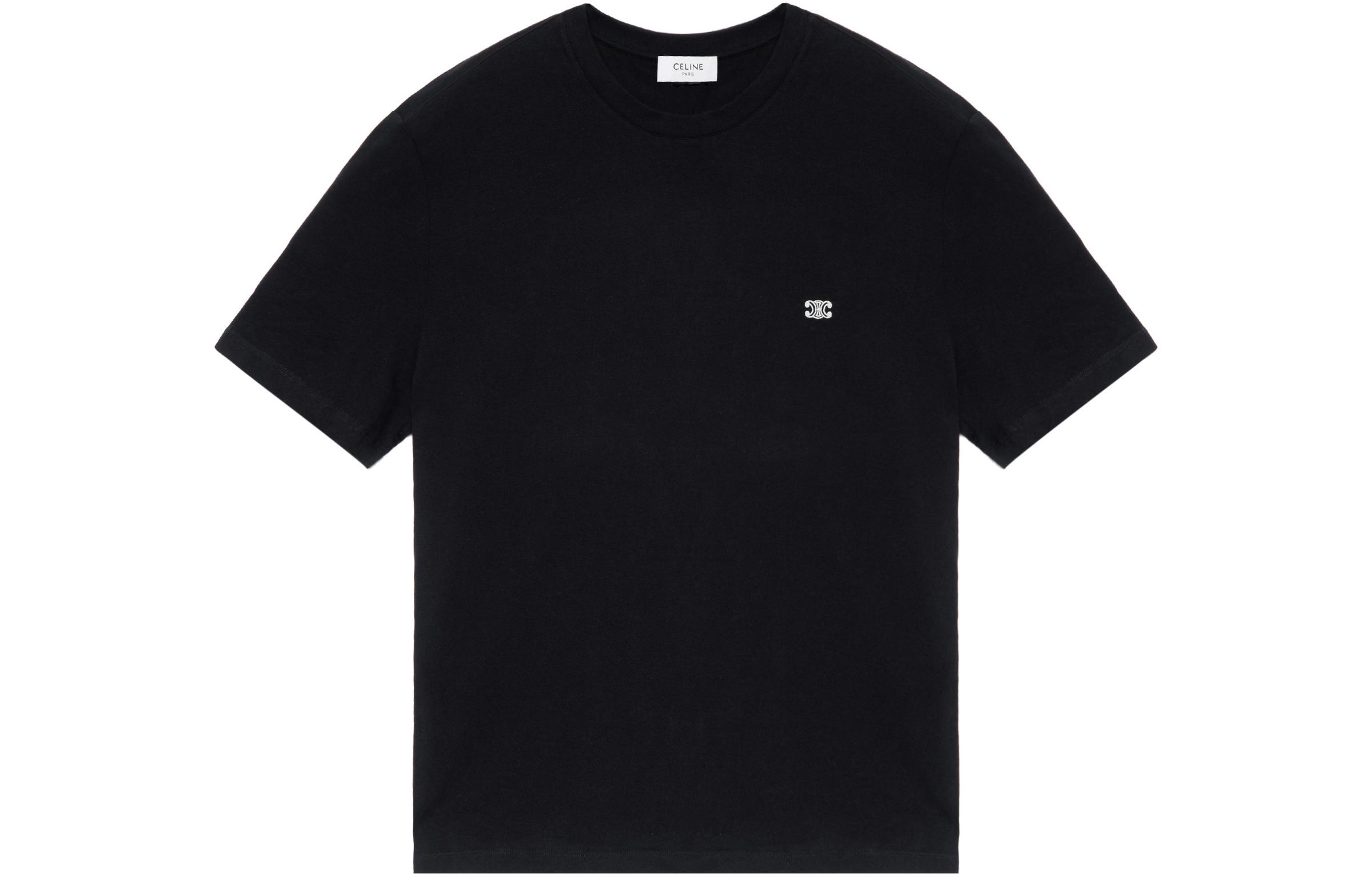 Buy CELINE  Black Logo Print Crewneck Loose-Fit T-Shirt. 2X04I671Q-38AW