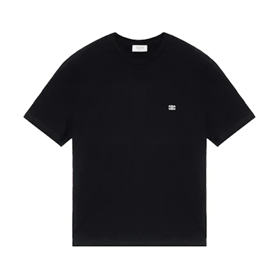 CELINE Black Logo Print Crewneck Loose-Fit T-Shirt. 2X04I671Q-38AW