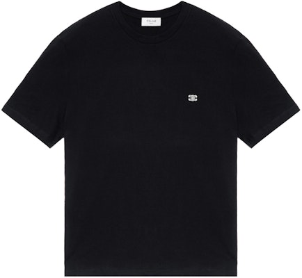CELINE Black Logo Print Crewneck Loose-Fit T-Shirt. 2X04I671Q-38AW Order CELINE Black Logo Print Crewneck Loose-Fit T-Shirt. 2X04I671Q-38AW