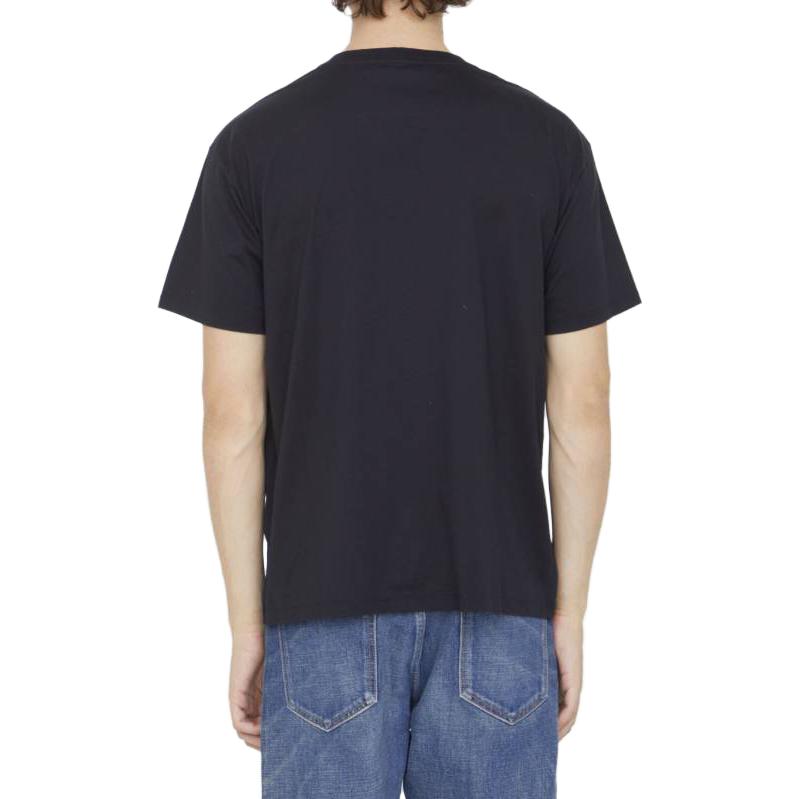 Details for CELINE  Black Logo Print Crewneck Loose-Fit T-Shirt. 2X04I671Q-38AW