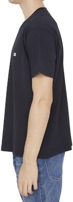 CELINE Black Logo Print Crewneck Loose-Fit T-Shirt. 2X04I671Q-38AW Sizing CELINE Black Logo Print Crewneck Loose-Fit T-Shirt. 2X04I671Q-38AW